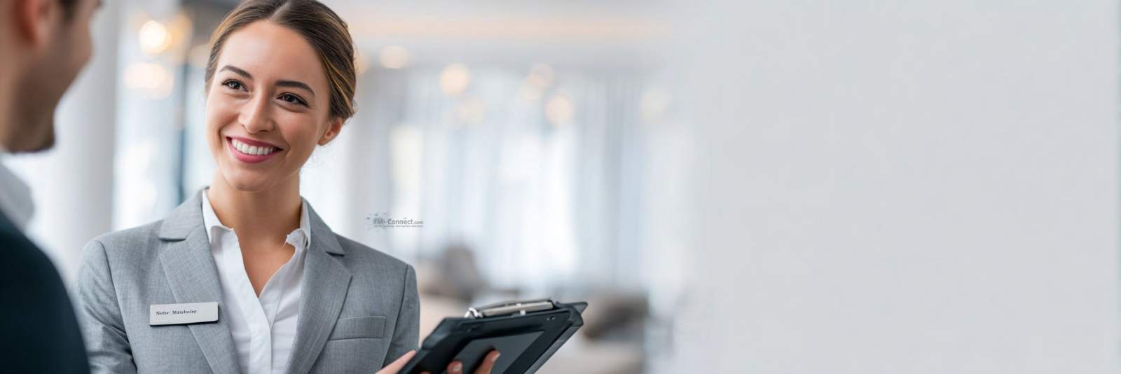 Besuchermanagement und interne Abstimmung am modernen Empfang