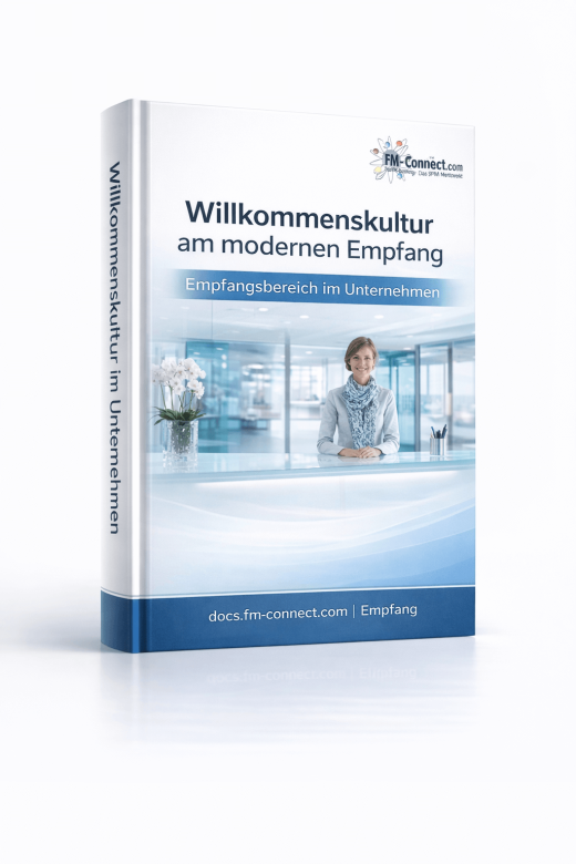 Willkommenskultur im Empfang im Facility Management Cover 