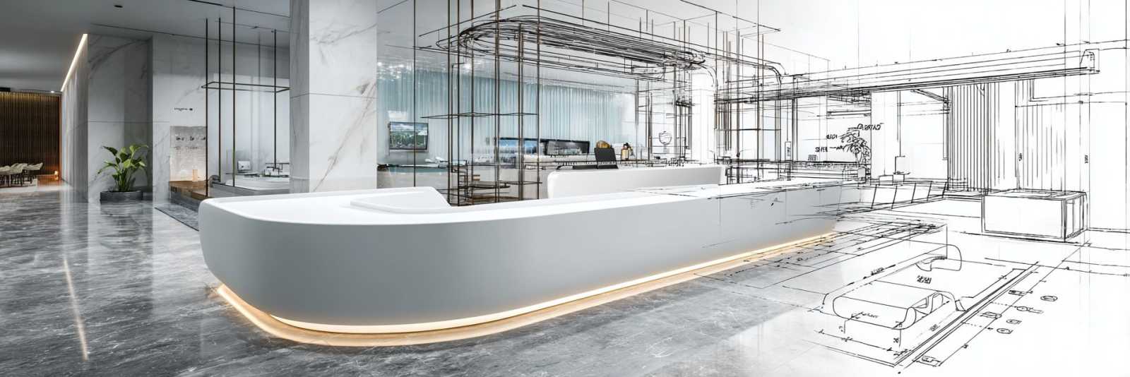 Repräsentative Elemente im Empfangsbereich